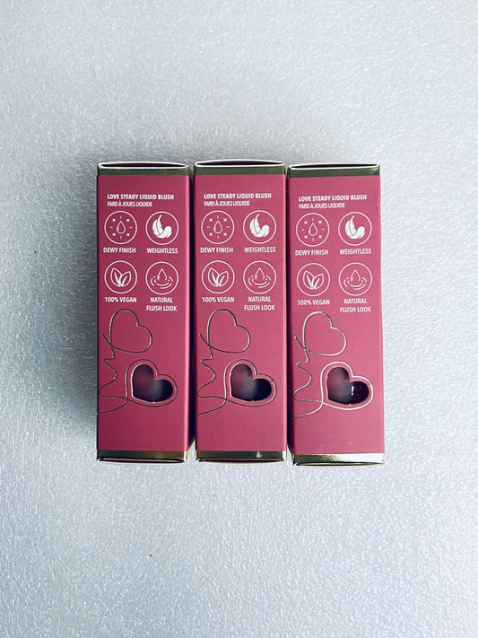 Lot Of 3-New Moira Love Steady Liquid Blush Radiant Finish 07 Trust 0.17 oz Each