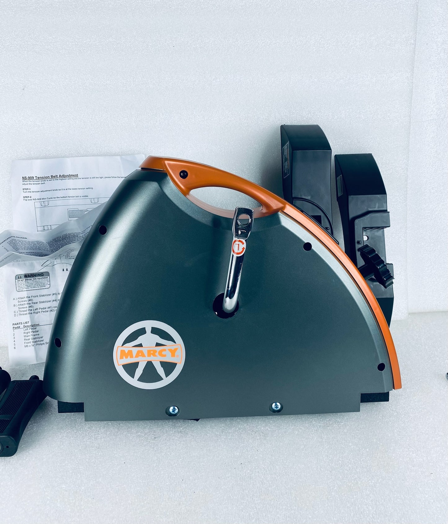 New Other Marcy Leg & Arm Cardio Mini-Cycle Exercise Bike, Orange/Gray