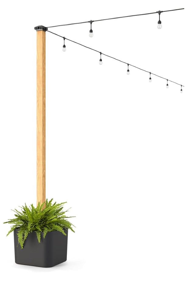 Set Of 2 – New Open Box Step2 Firefly Outdoor String Light Pole Stand Planter