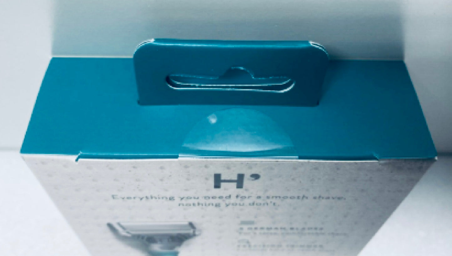 new - HARRY'S TROPICAL GREEN Razor Handle + 2 / 5-Blade Cartridges