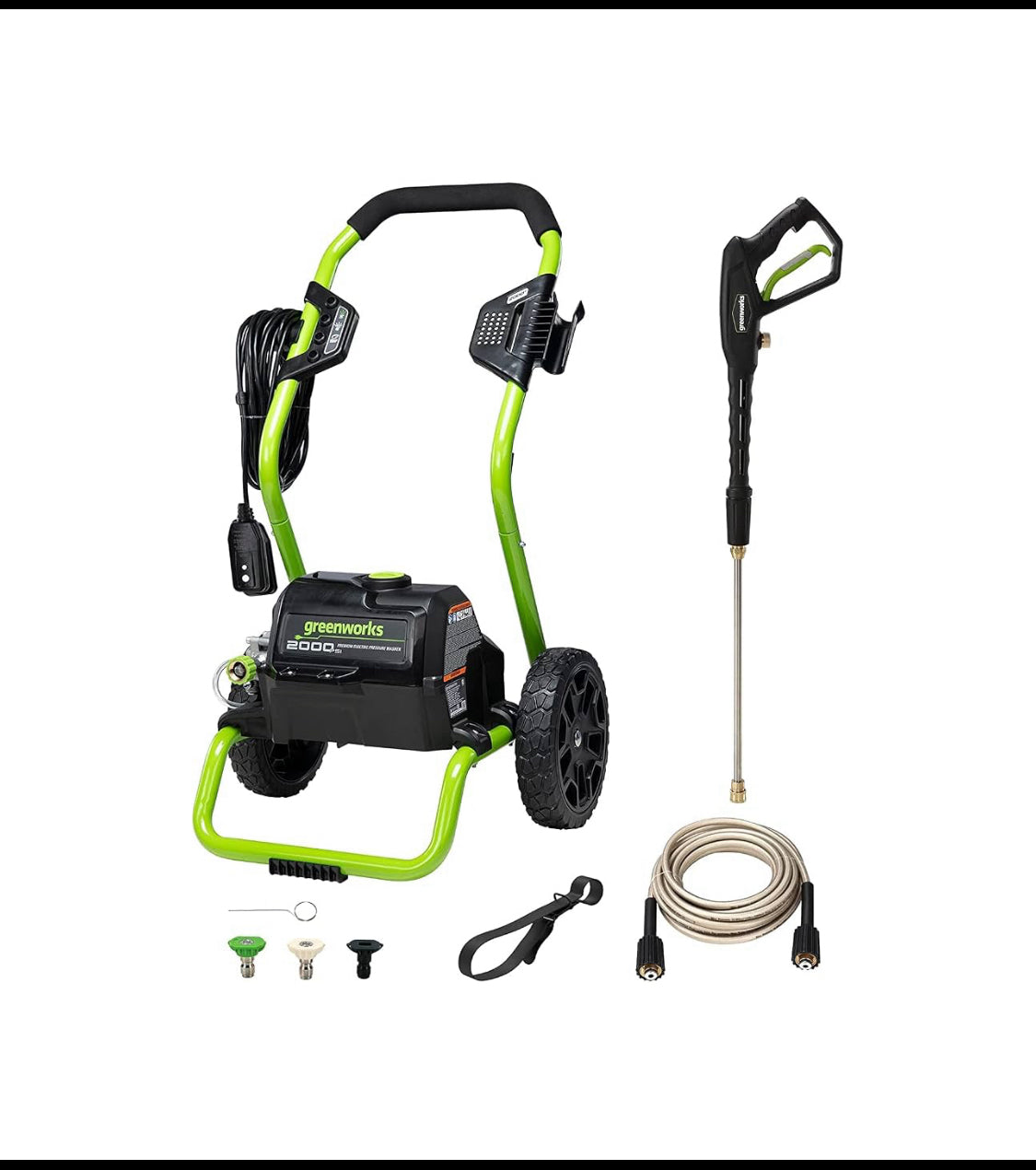 New Other Greenworks 2000 PSI (1.2 GPM Max) Rollable Electric Power Washer