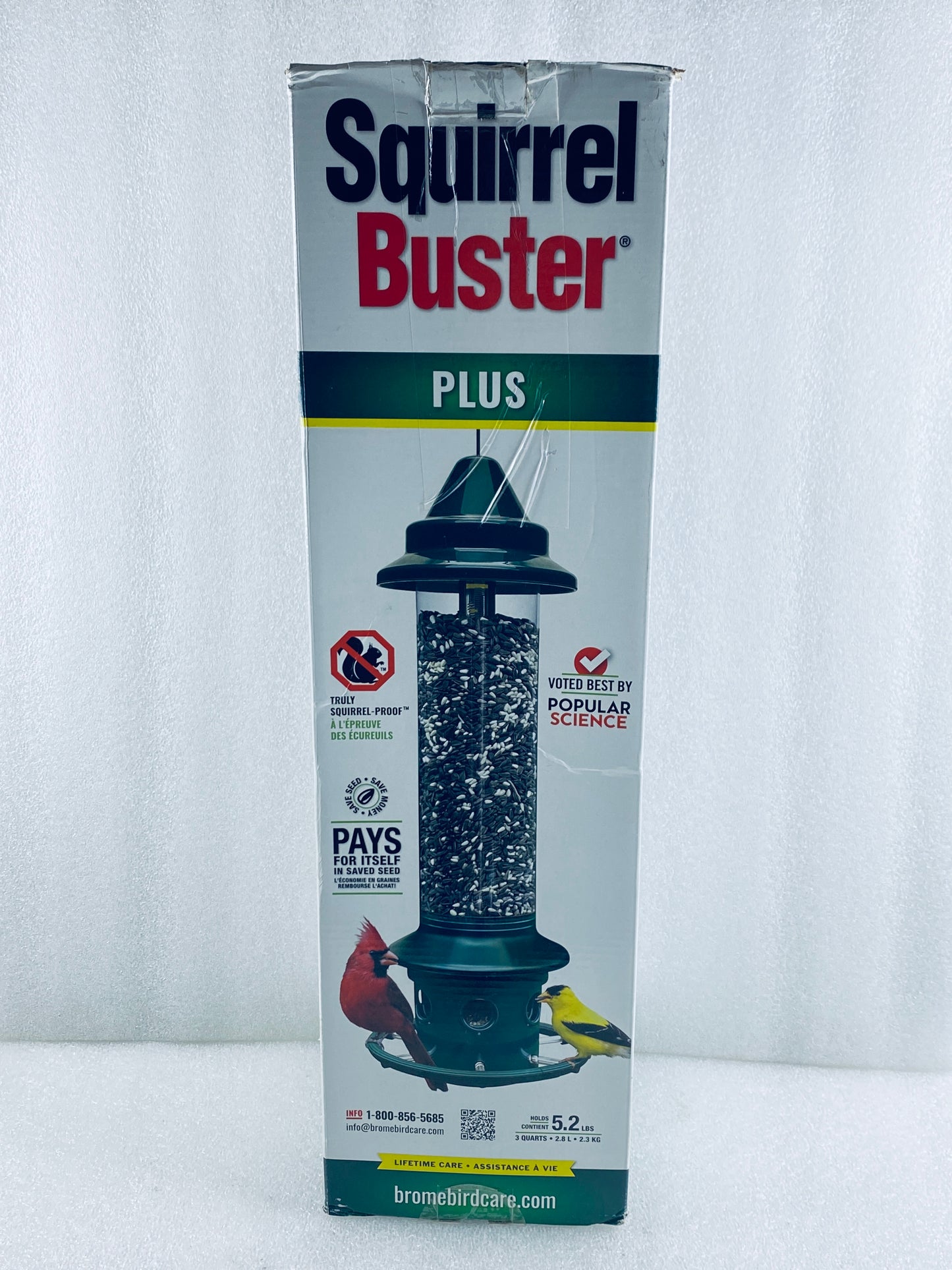 New Other Brome Squirrel Buster Plus Bird Feeder With 5.2lb. Capacity, Green