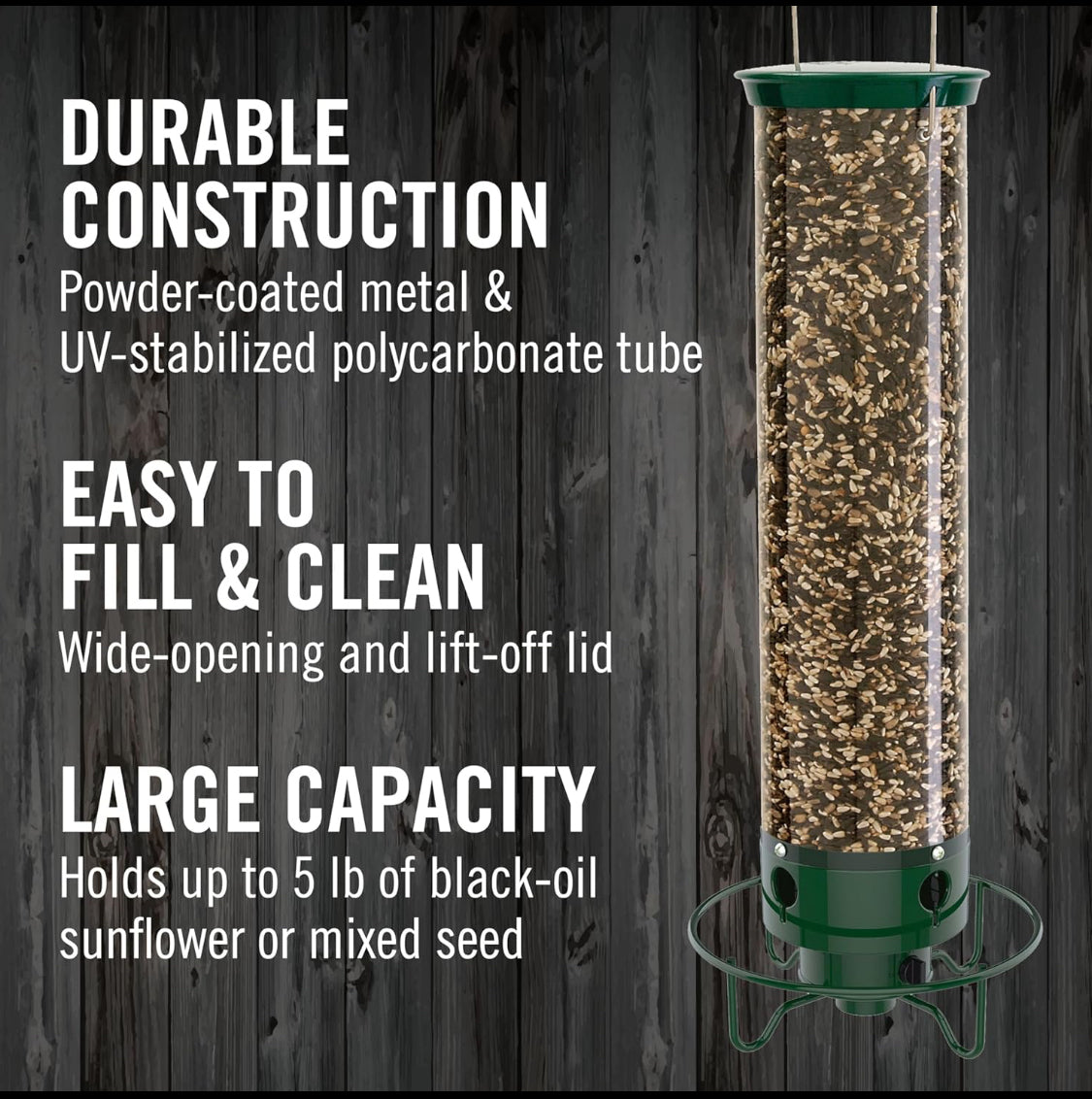 New Other Droll Yankees Squirrel Proof Rechargeable 5lb Bird Feeder For Outdoors