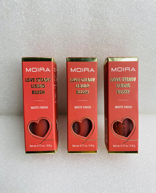 Lot Of 3 - New Moira Love Steady Liquid Blush Radiant Finish 02, 0.17 oz. Each