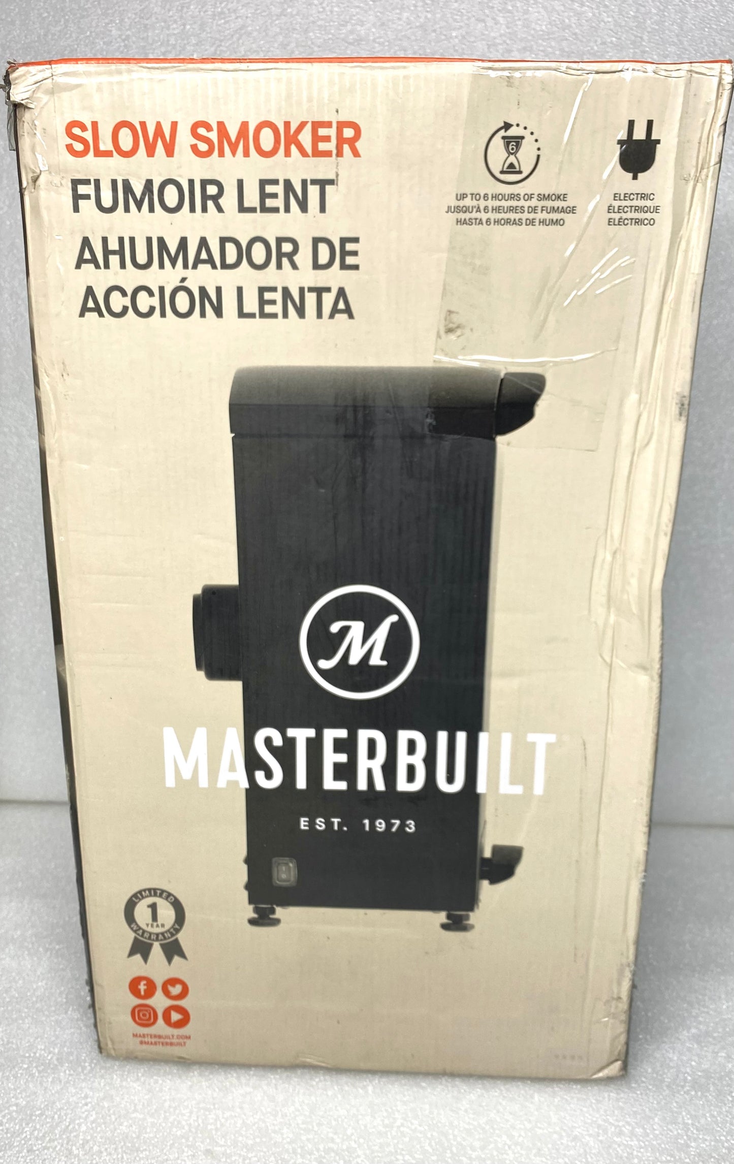 new other Masterbuilt Slow & Cold Smoker Attachment W/Ash Tray, Black - (READ)