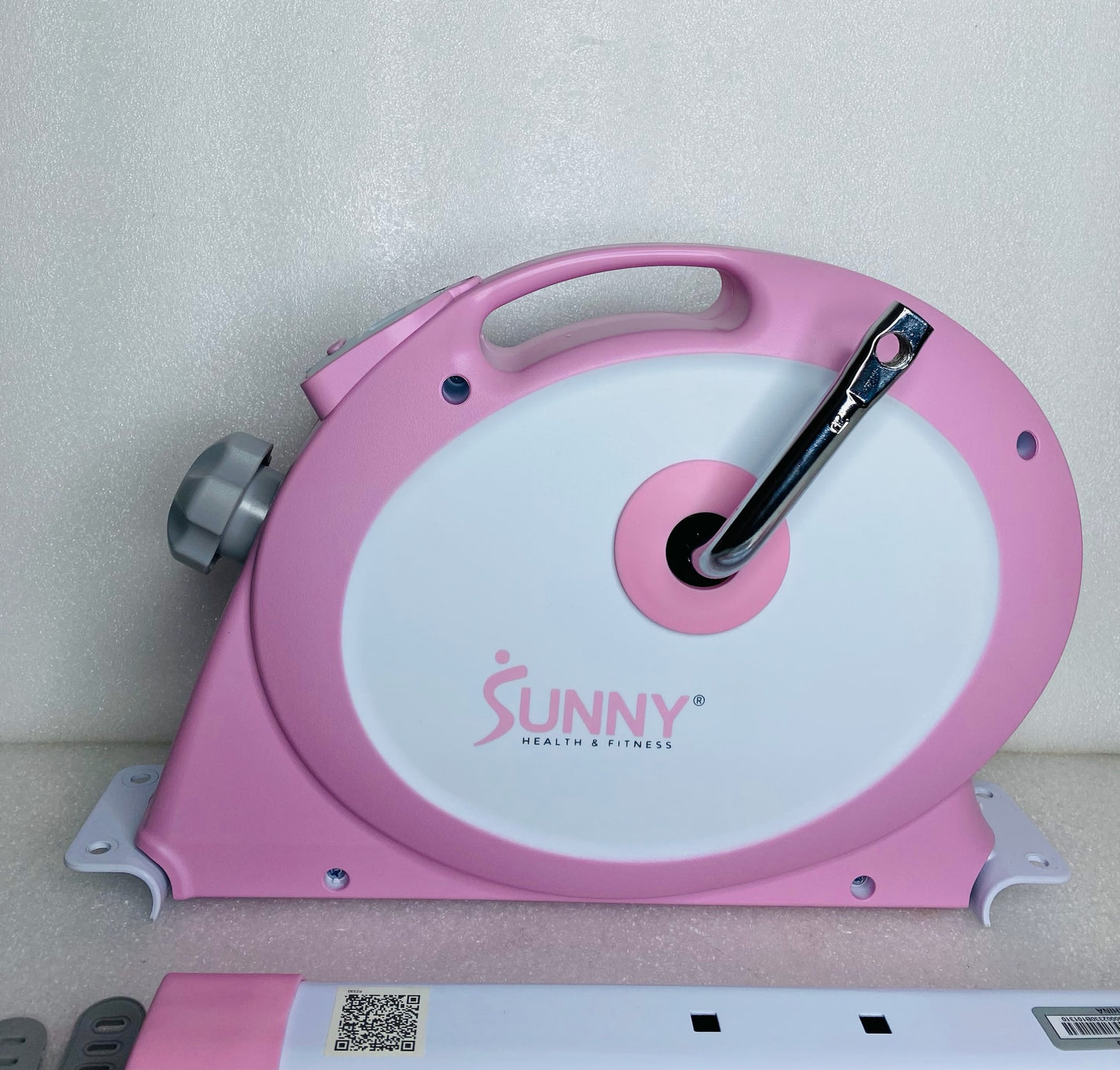 New Other Sunny Health & Fitness Under Desk Smart Mini Exercise Bike, Pink/White