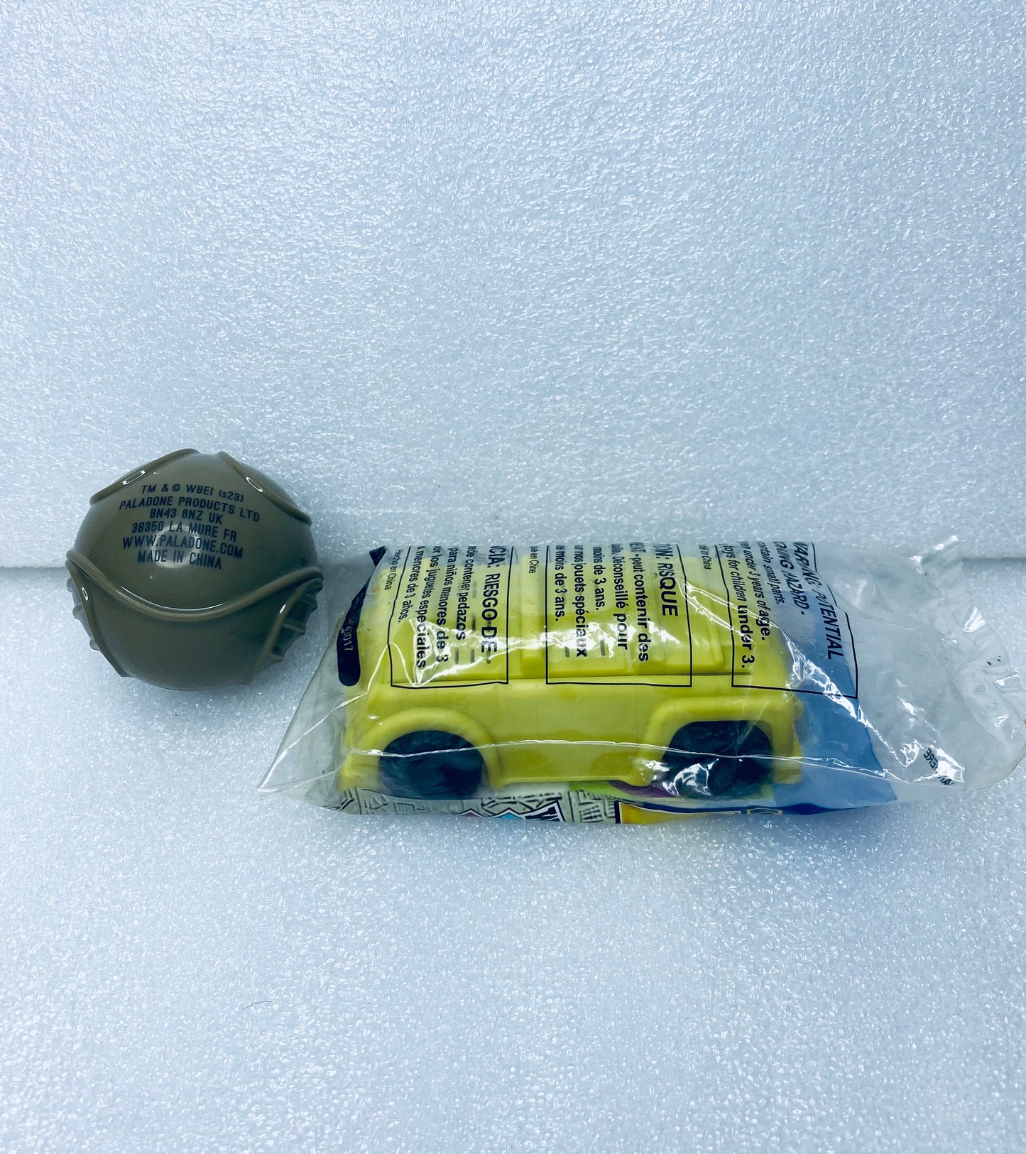 #220 - Lot Of 2 - Kids Safari Toy Car & Bouncing Ball - (IN CONDITION AS SHOWN)