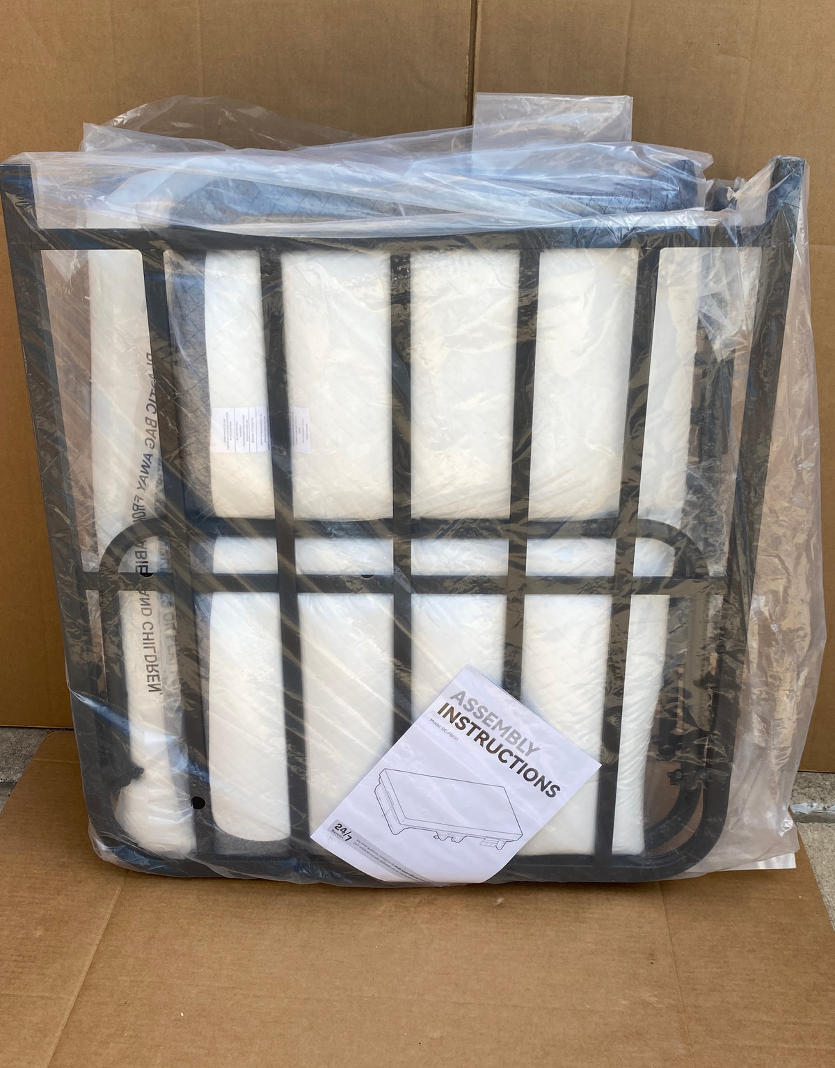New Open Box Decofy Portable Folding Bed With Wheels & Memory Foam Mattress