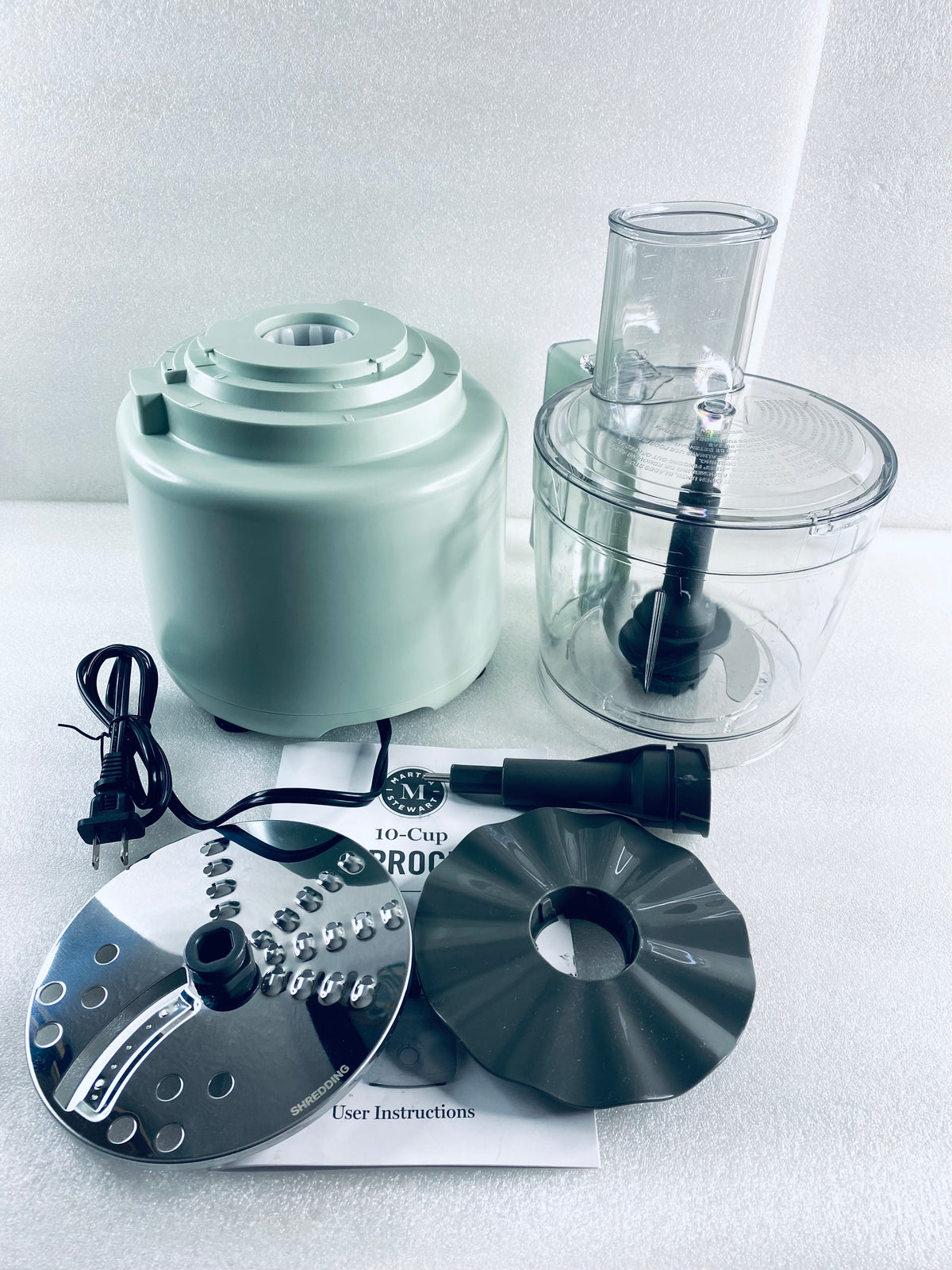 New Other Martha Stewart 10-Cup Food Processor, Honeydew Green