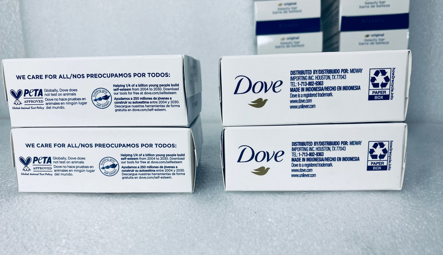 Lot Of 24 - New Dove Original Beauty Bar With Deep Moisture Soap, 4.75 oz Each