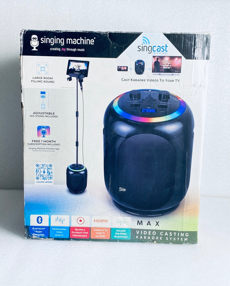 New Open Box Singing Machine SingCast Bluetooth Video Casting Karaoke Machine