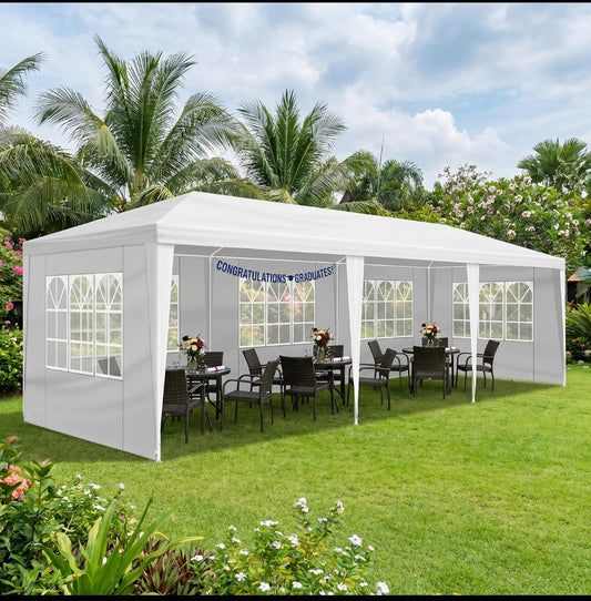 New Other TryGoal 10’ x 30’ White Outdoor Canopy Party Tent With Sidewalls