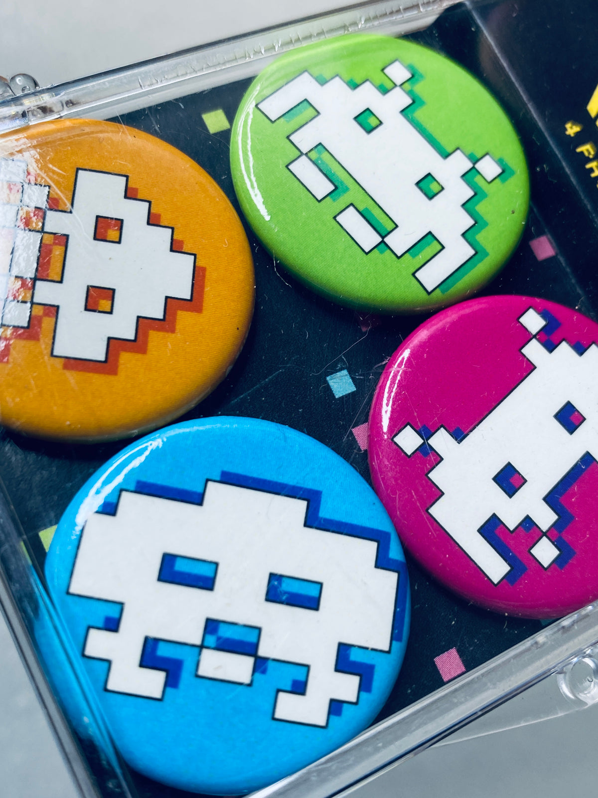 Lot Of 2 - New Other The Coop Space Invaders 1.5" Magnets, (8 Magnets Total)