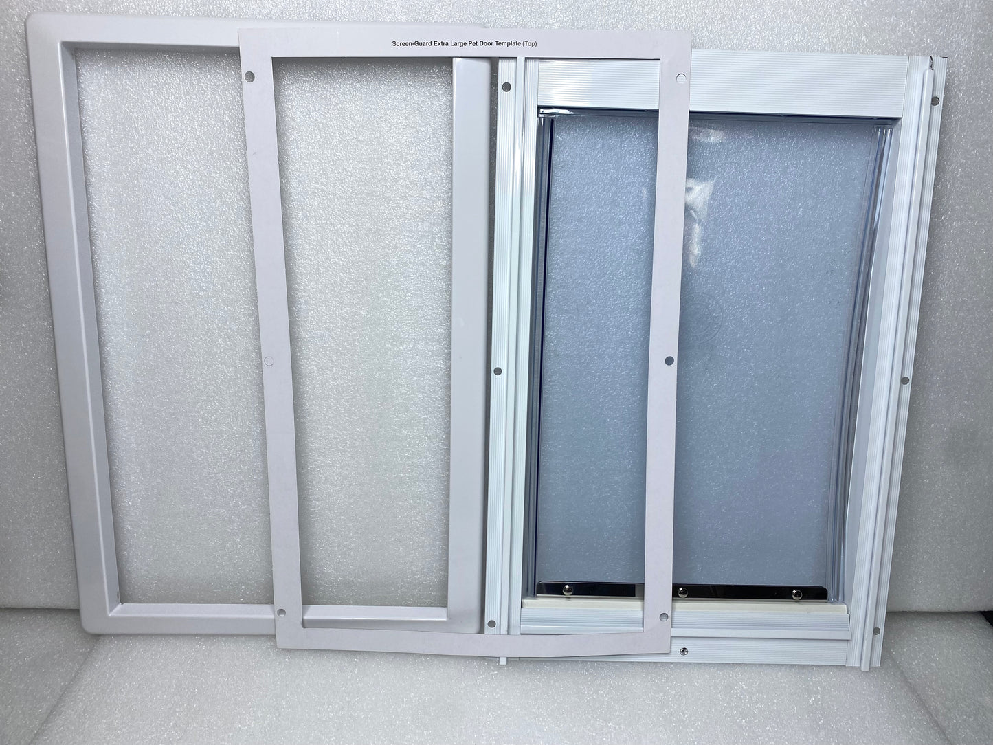 ideal Pet Products Screen-Guard Pet Door Large Flap Size 10 1/2” x 15”, White