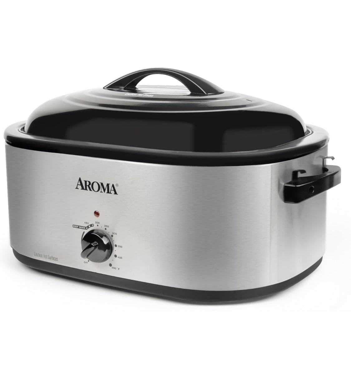 New Other AROMA 22Qt. Roaster Oven With Self Basting Lid, Stainless Steel