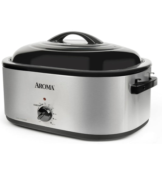 New Other AROMA 22Qt. Roaster Oven With Self Basting Lid, Stainless Steel