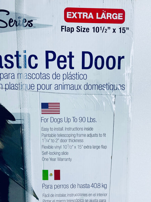 New Ideal Pet Designer Series Plastic Extra Large Pet Door W/ 10 1/2" x 15" Flap