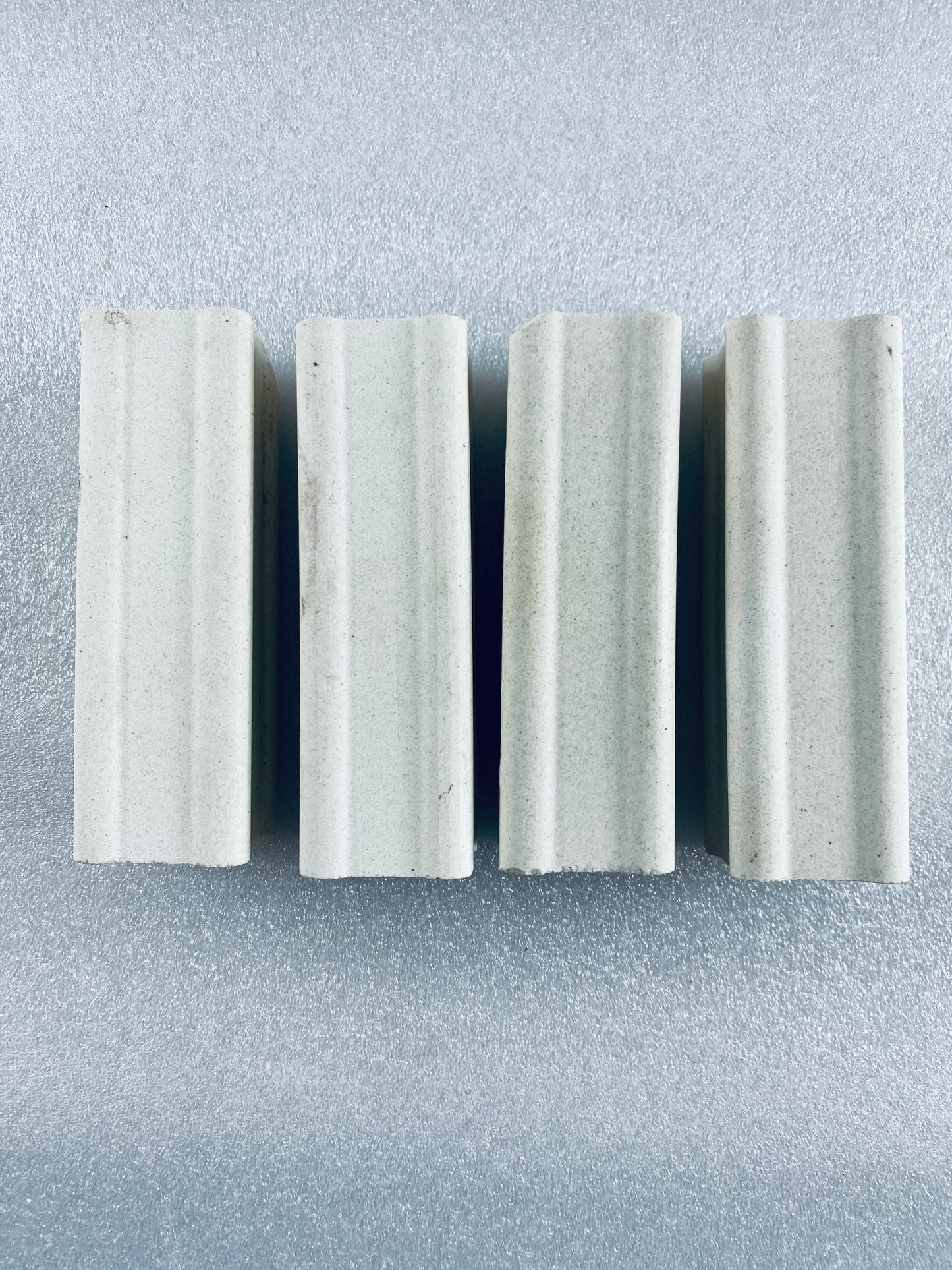 Lot Of 4 - Kiln Approx. 5" Tall x 1 1/2" Wide Squared End Posts