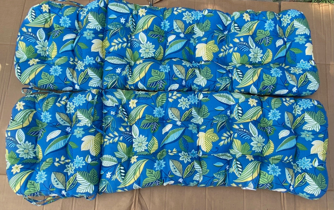 Set Of 2 – New Open Box Blazing Needles Tufted Chaise Lounge Cushions, 64" x 19"