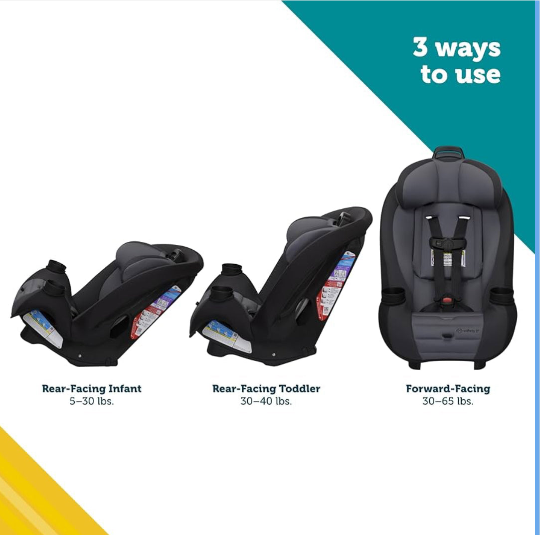 New Open Box Safety 1st Ellaris 3-in-1 Convertible Rear&Forward-Facing Car Seat