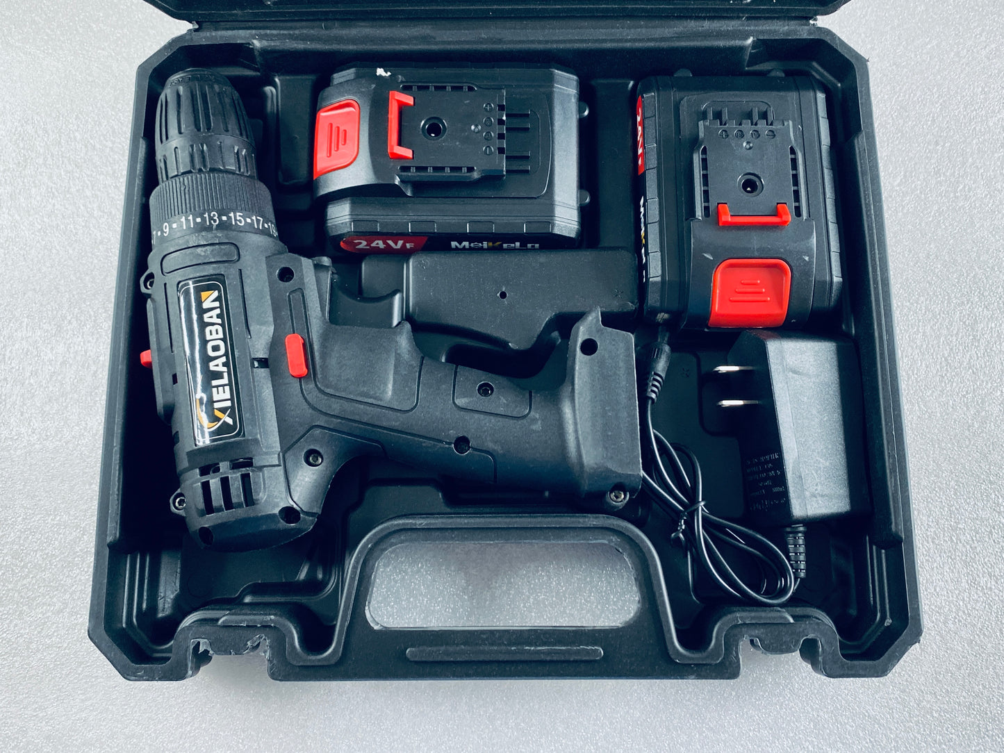 New Other Xielaoban Hammer Drill With (2) Rechargeable 24V Batteries & Bits Kit