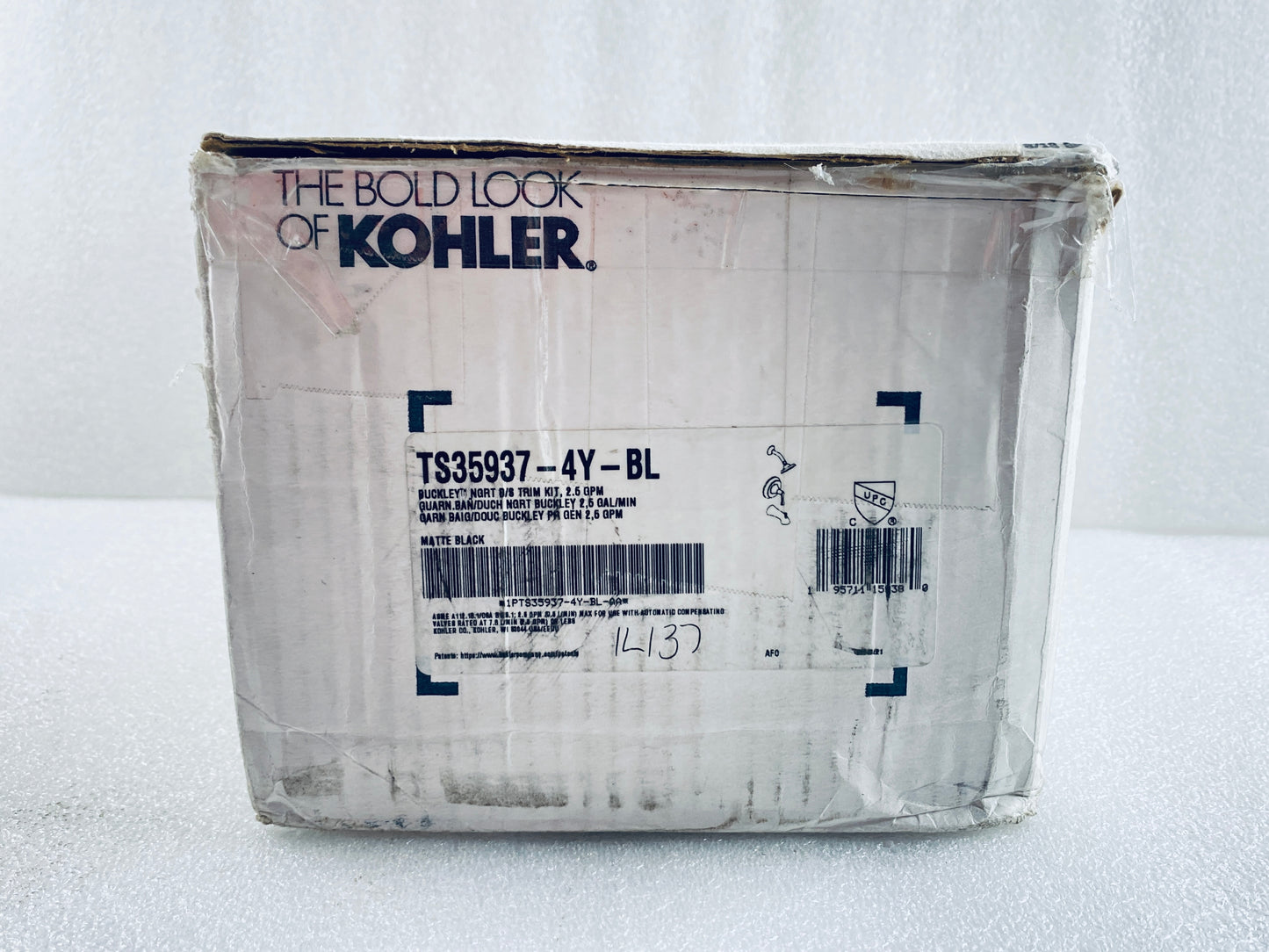 New Other Kohler Buckley Rite-Temp Bath & Shower Trim Kit, 2.5 gpm, Matte Black