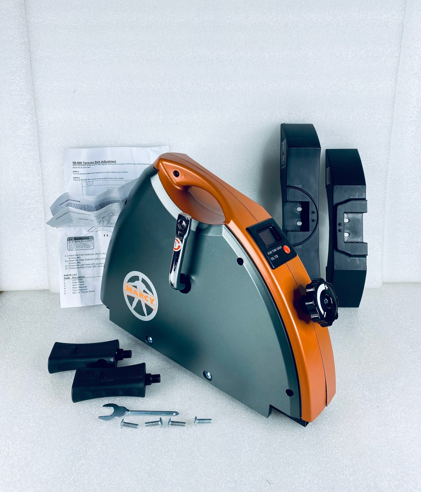 New Other Marcy Leg & Arm Cardio Mini-Cycle Exercise Bike, Orange/Gray