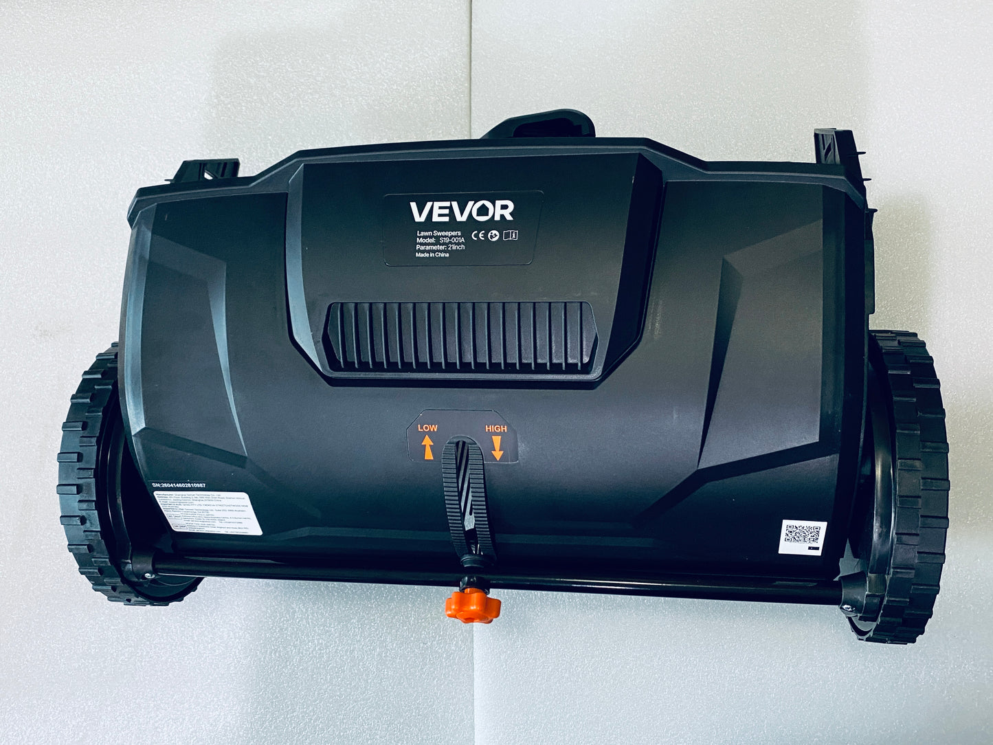 New Other Vevor 21” Push Lawn Sweeper For Leaves & Grass, Black/Orange