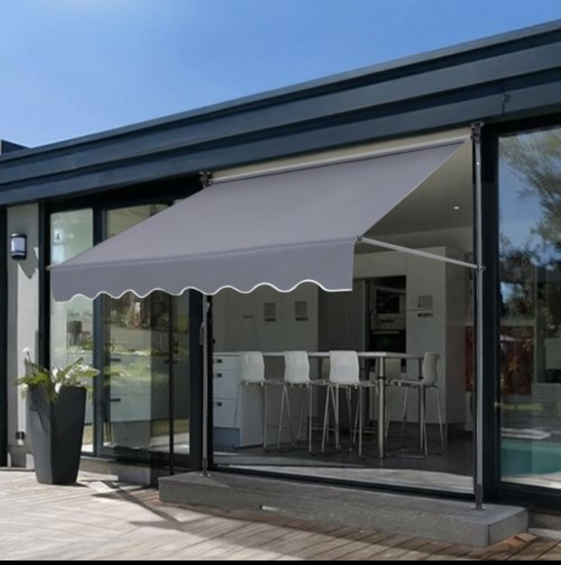 New Other VEVOR 78” Manual Outdoor Retractable Awning Canopy For Patio Door