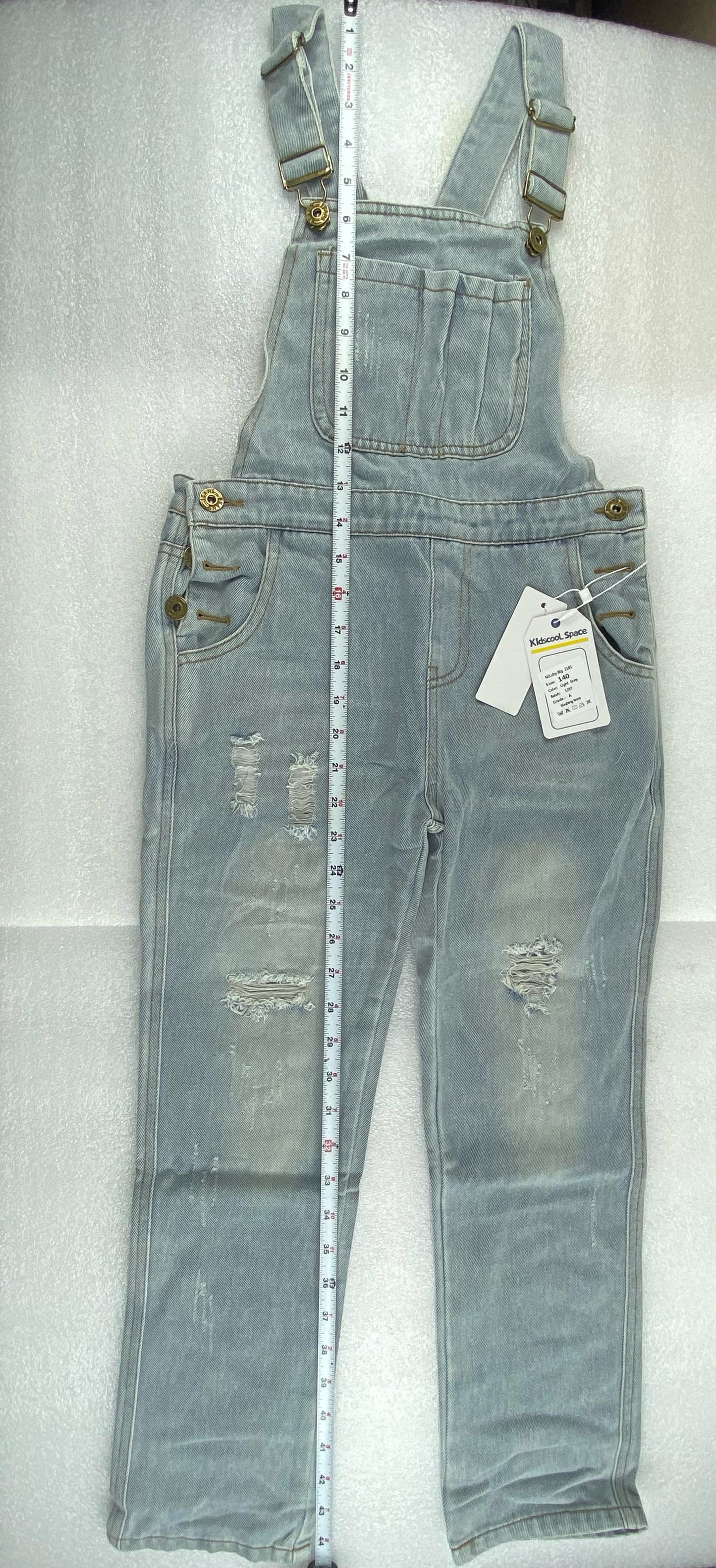 New Kidscool Space Size 10 Overall Denim, Light Grey