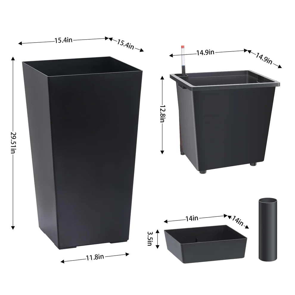 Set Of 2 – New Other Garvee 30" Planters With Level Monitor & Automatic Watering