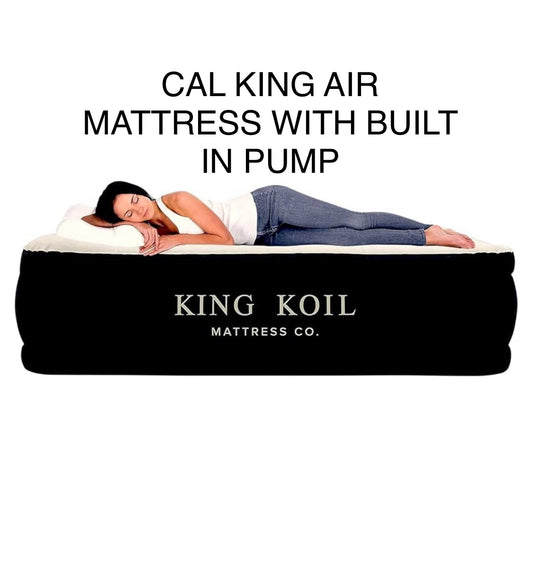 Like New King Koil Luxury California King 20” Air Mattress With Built-in Pump