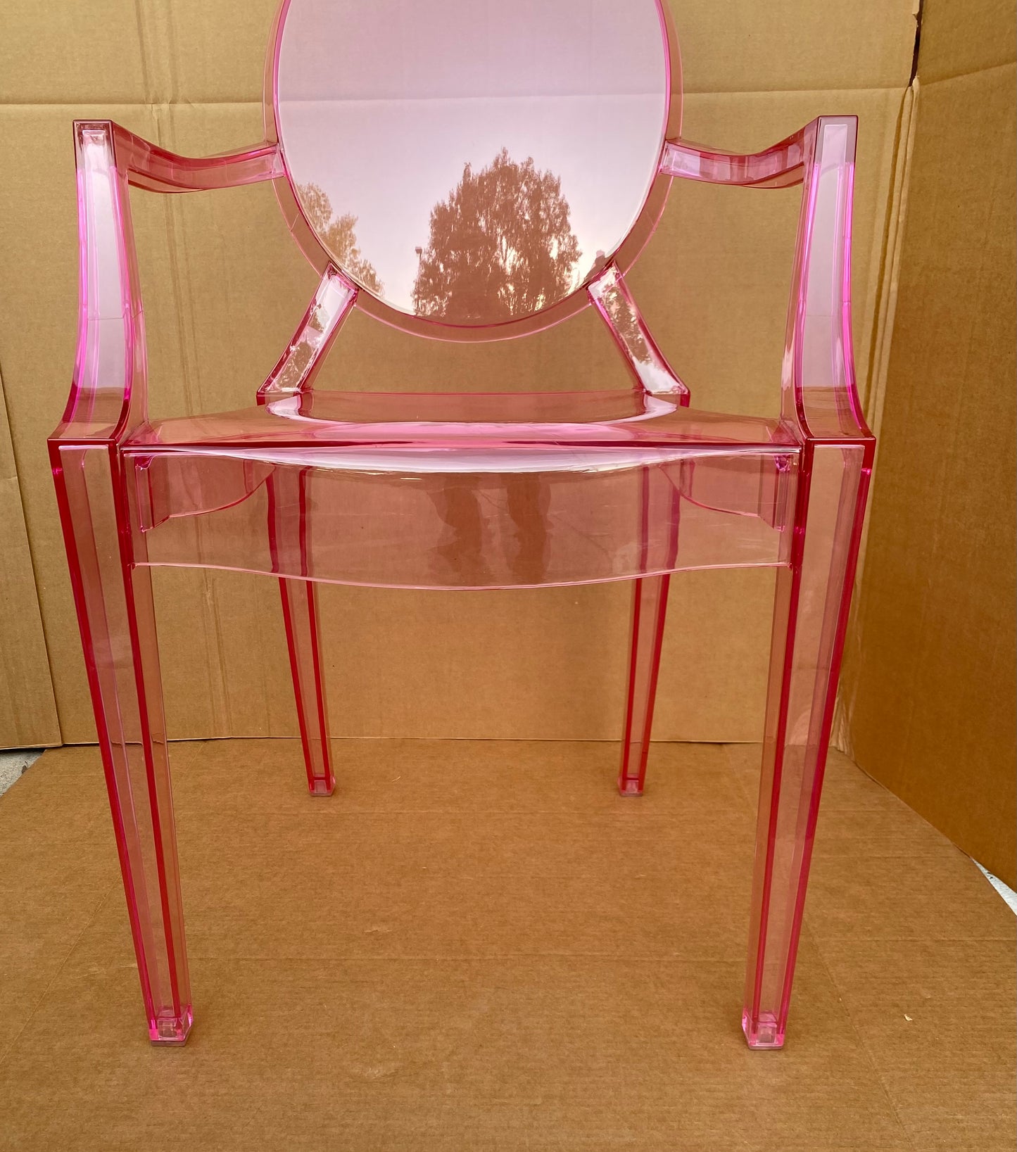 New Other Modway 36” Casper Pink Plastic Dining Arm Rest Chair With Gloss Finish