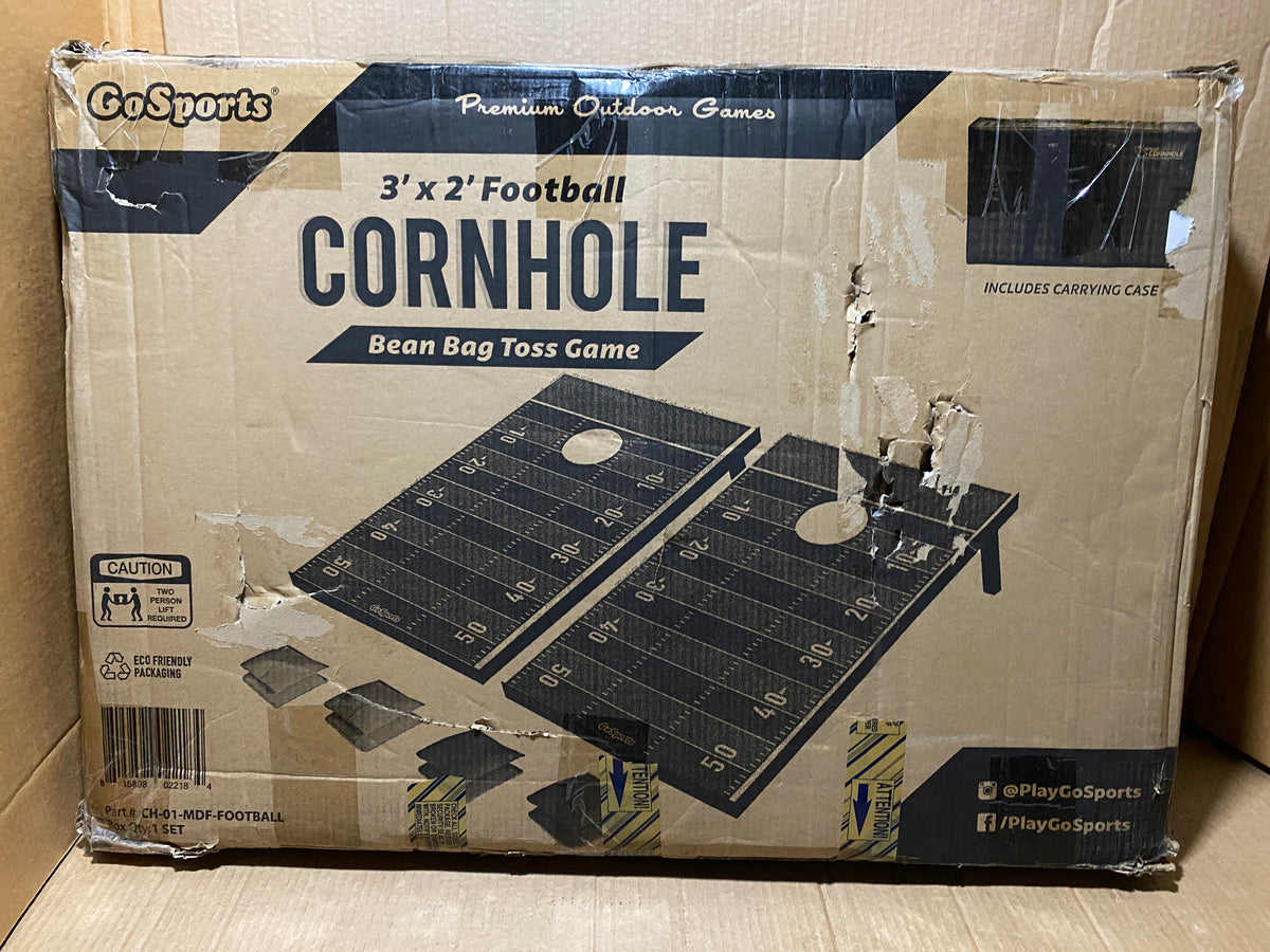 GoSports Outdoor 3' x 2' Football CornHole With Carrying Bag