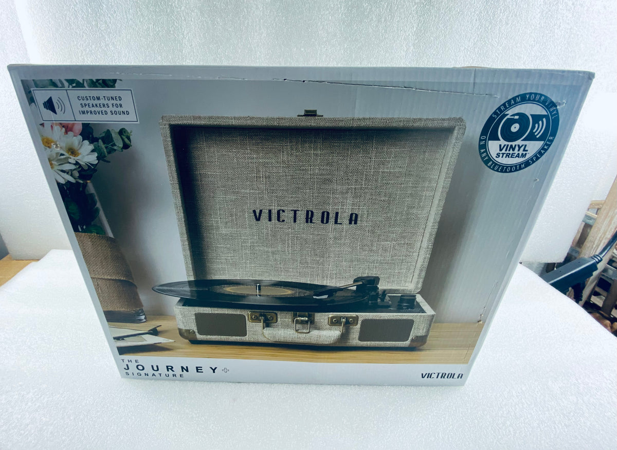 New Open Box Victrola The Journey Signature, Suitcase Vinyl Record Player