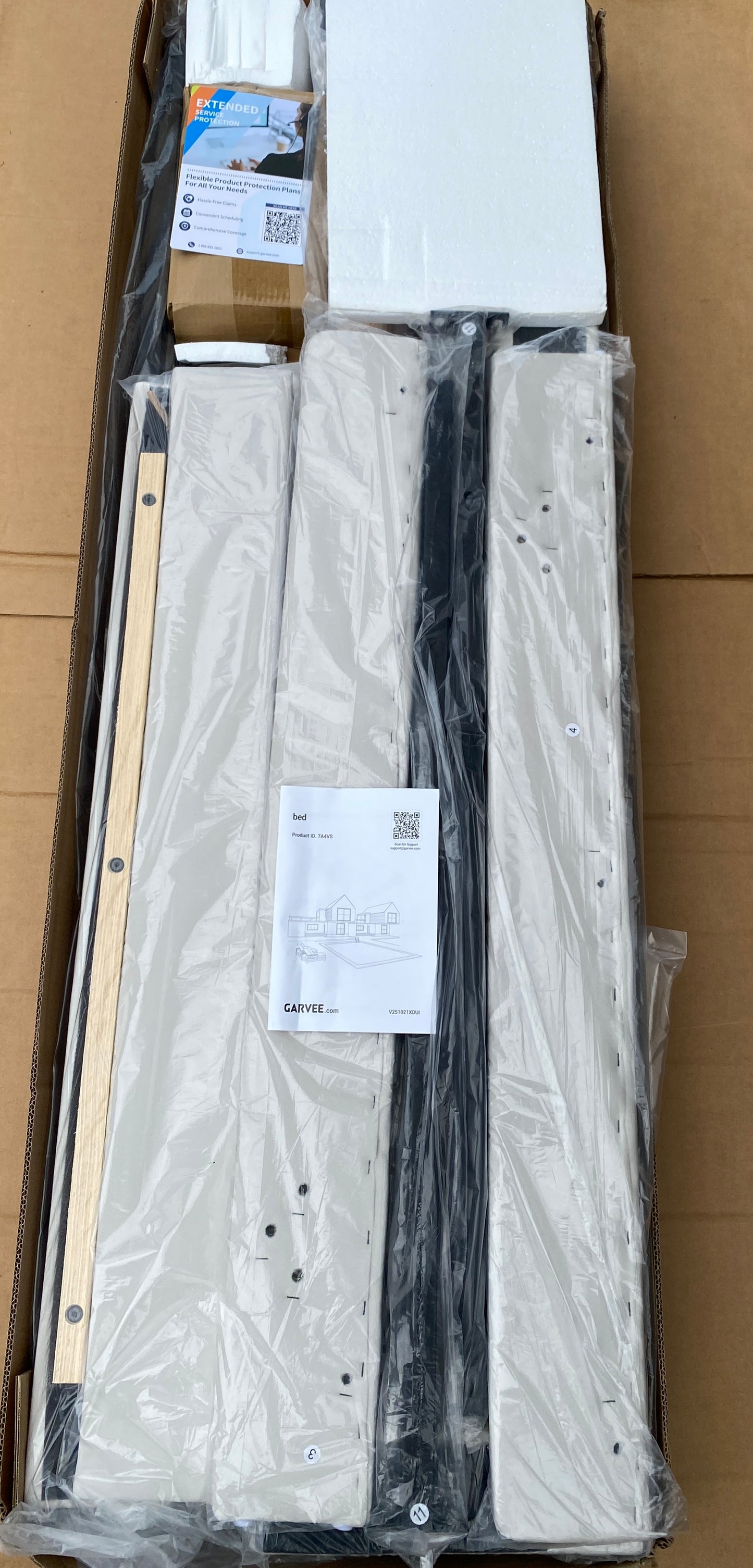 New Other Garvee Queen Upholstered Bed Frame, Tufted Headboard & Storage Drawers