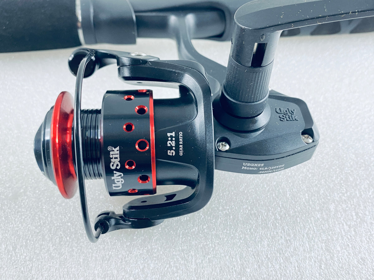 New Other Ugly Stik GX2 5' Light Spinning Combo, Black/Red