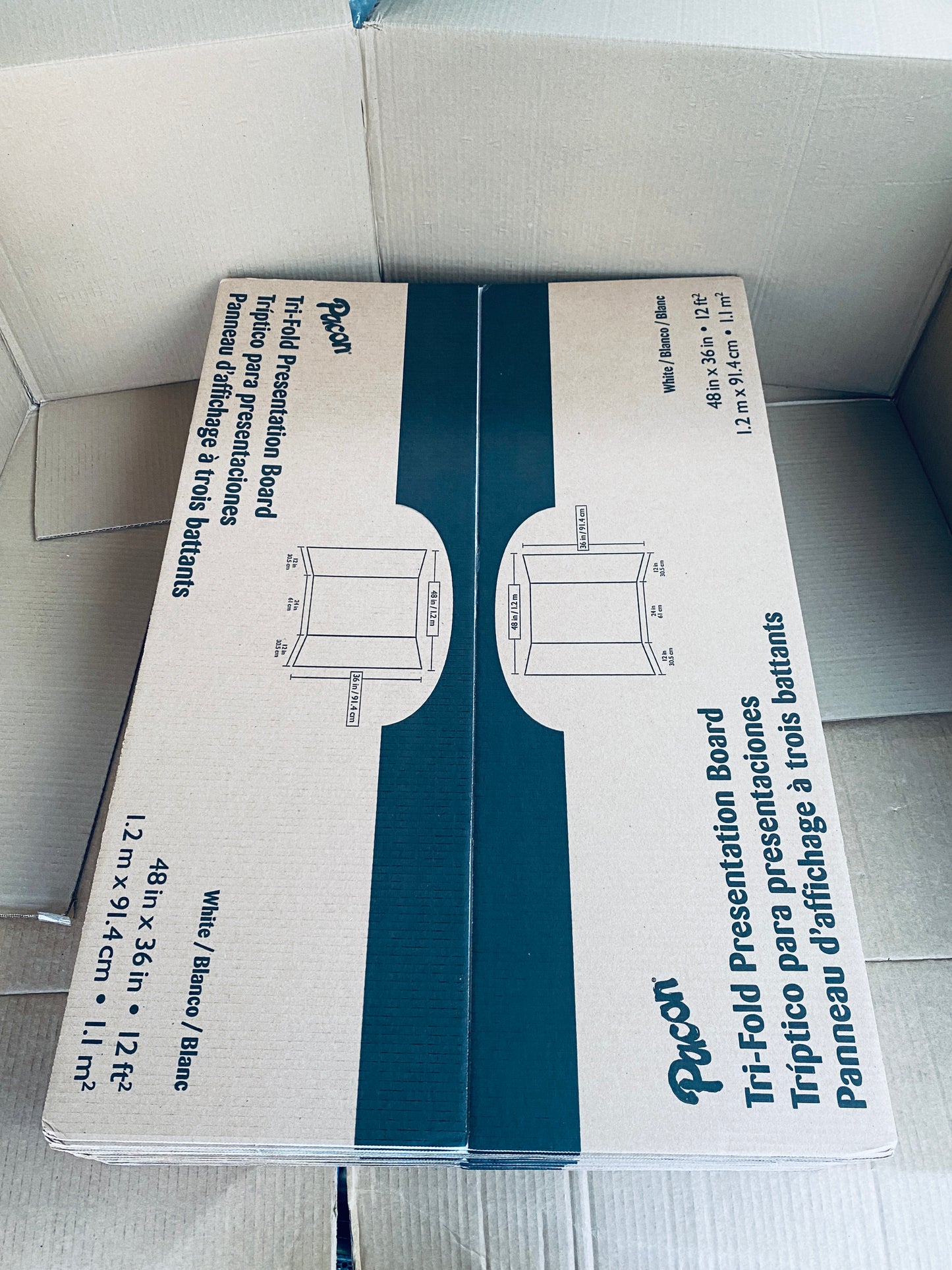 Set Of 24 - New Other Pacon Spotlight White Headers Corrugated Presentation Boards