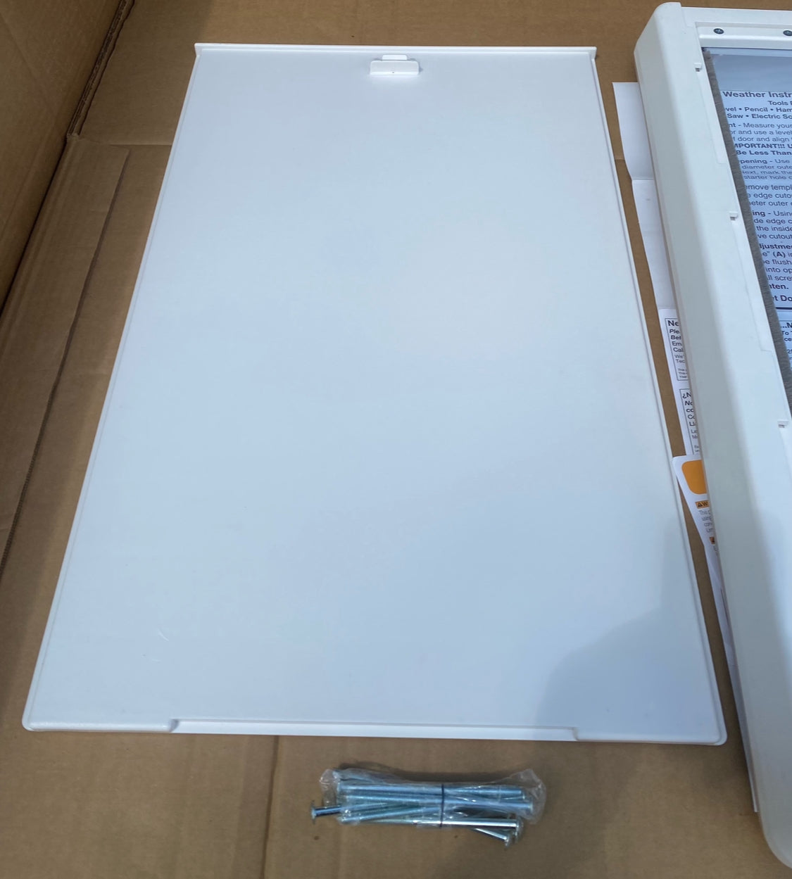 Like New Ideal Pet Ruff-Weather Super Large Pet Door With 15" x 23.5" Flap Size