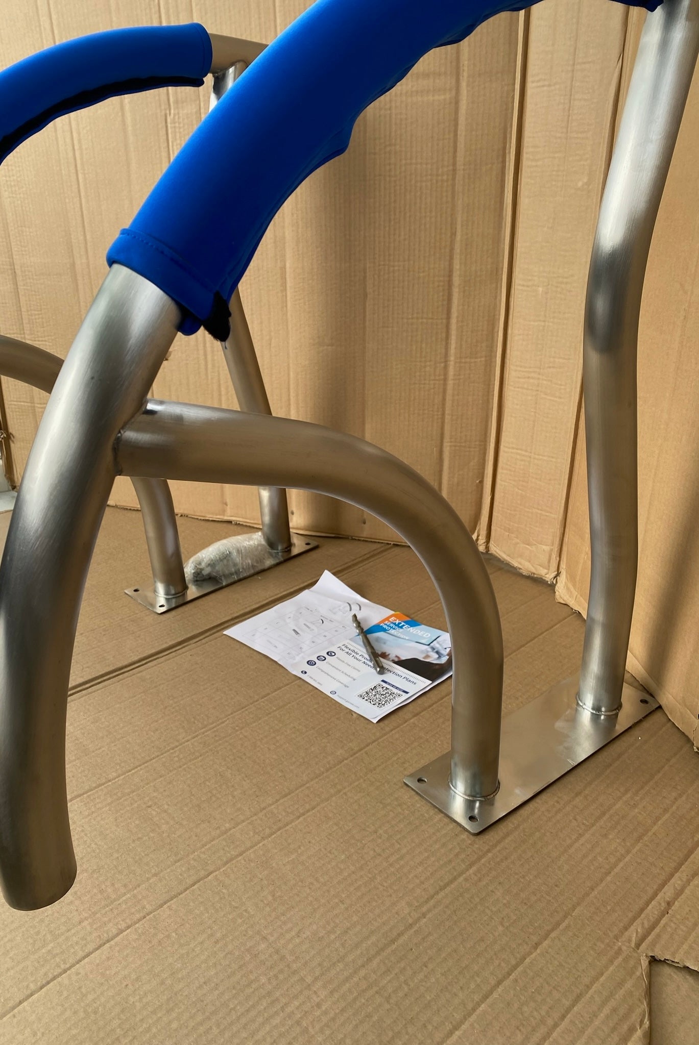 Set Of 2 New Other VEVOR Stainless Steel 30” x 30” Pool Handrails W/ Base Plate