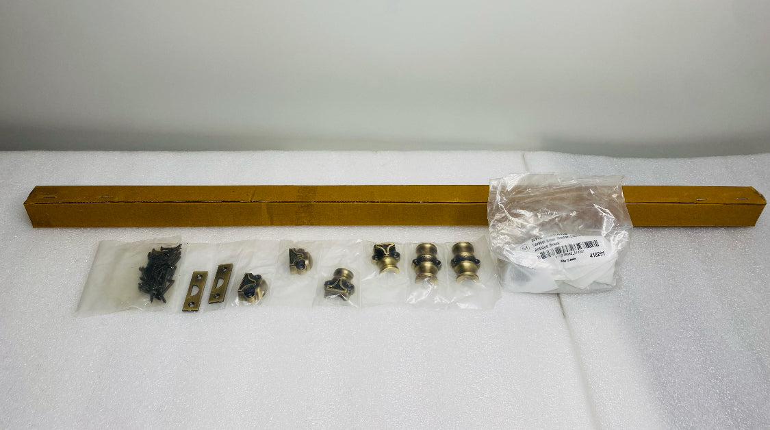 New Signature Hardware Corabel Brass Window Cremone Bolt, Antique Brass