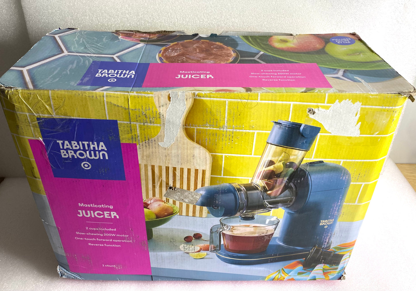 new Other - Tabitha Brown Electric Masticating Juicer, Dark Teal Blue