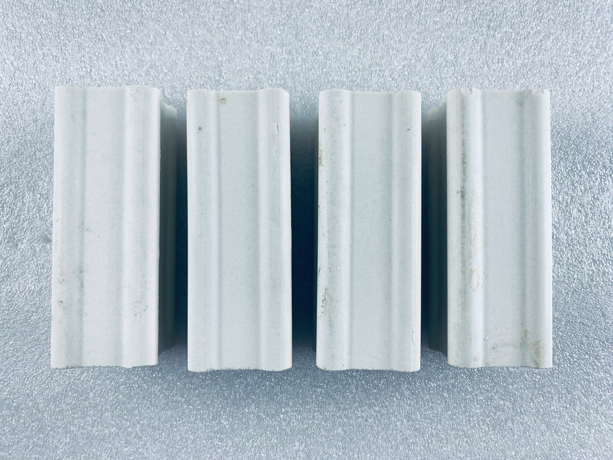 Lot Of 4 - Kiln Approx. 4" Tall x 1.5" Wide Squared End Posts