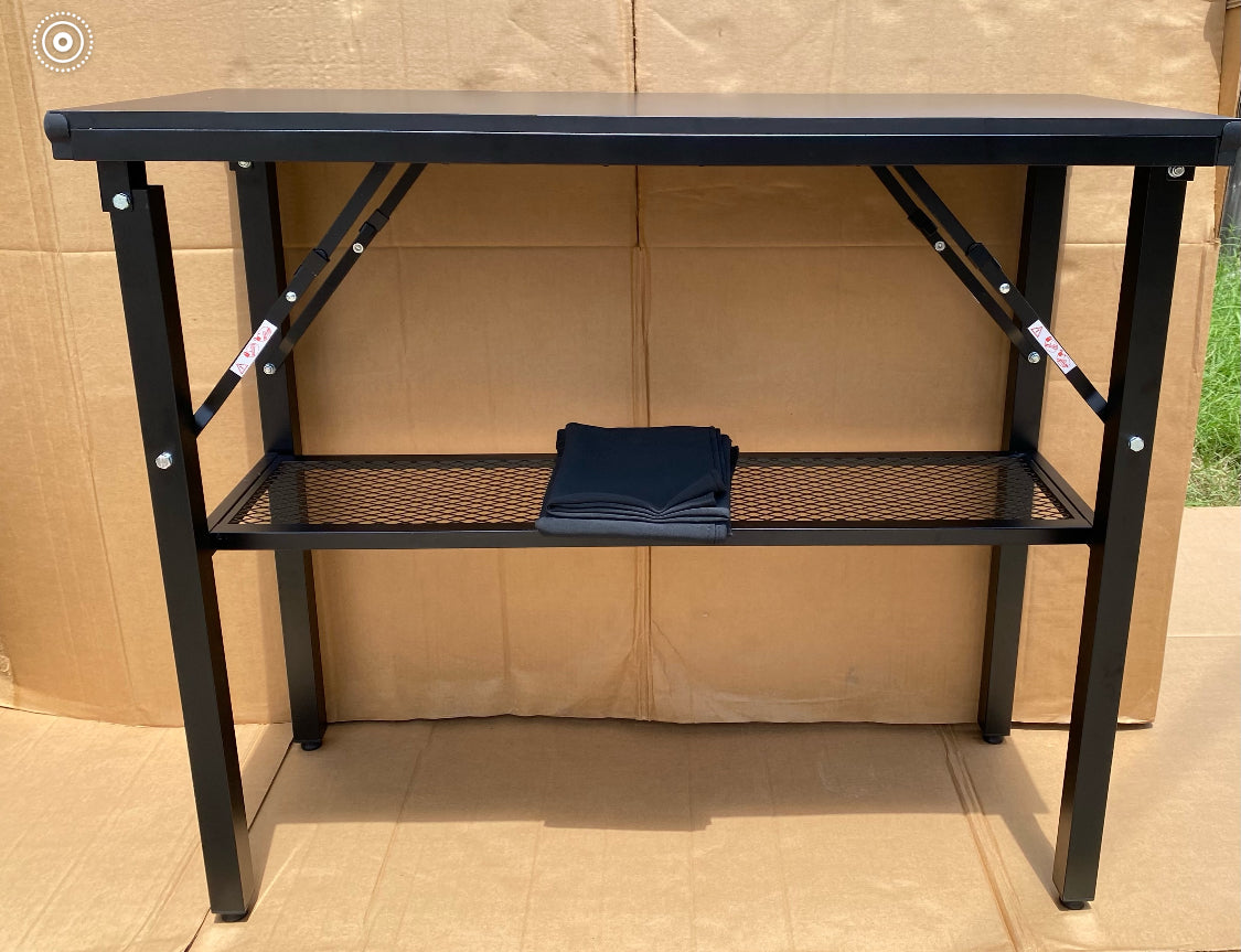 Like New GoBar PRO Commercial Grade Portable Bartender Table With Black Skirt