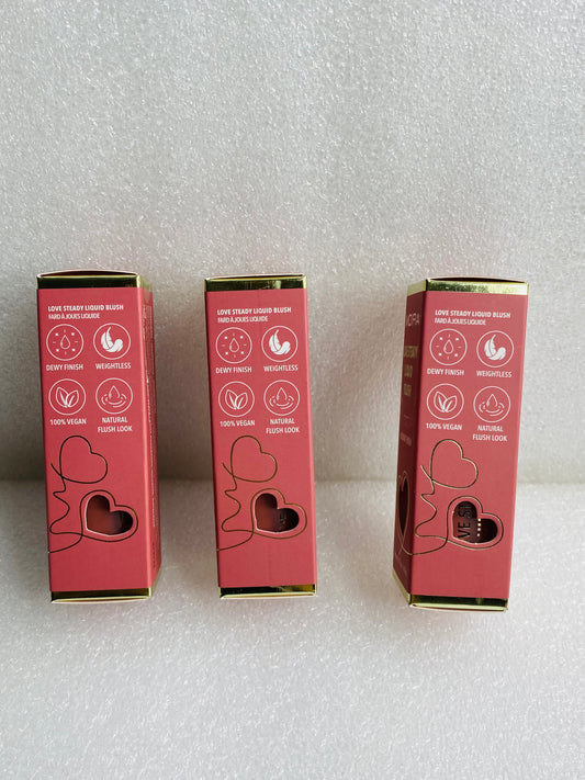 Lot Of 3 - New Moira Love Steady Liquid Blush Radiant Finish 04, 0.17 oz. Each