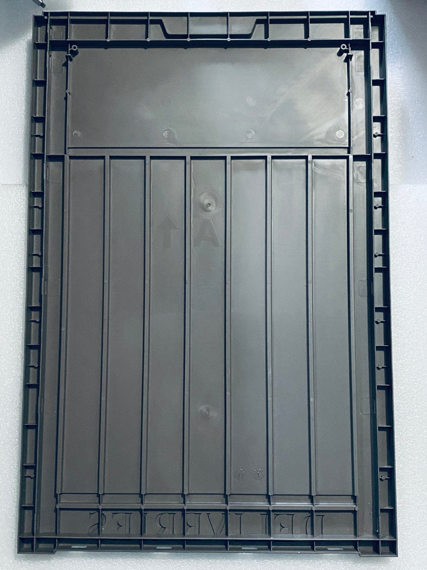 New Open Box LHBGO Outdoor 48 Gallon Lockable Package Delivery Box W/ Sign, Grey