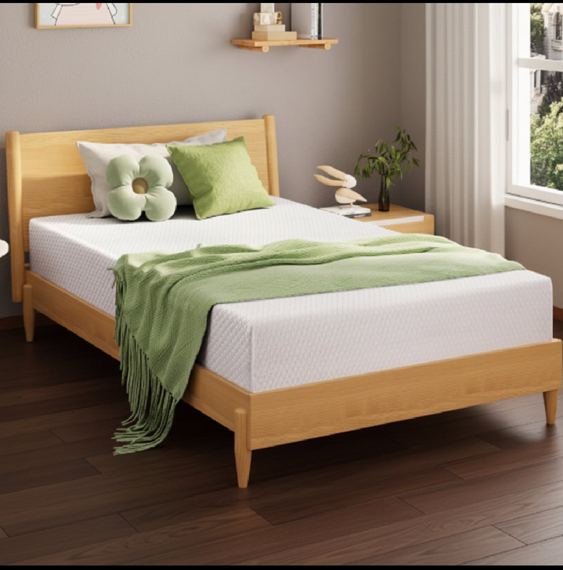 New EGOHOME 10” Full Medium Firm Memory Foam Mattress W/ Cooling Green Tea Gel