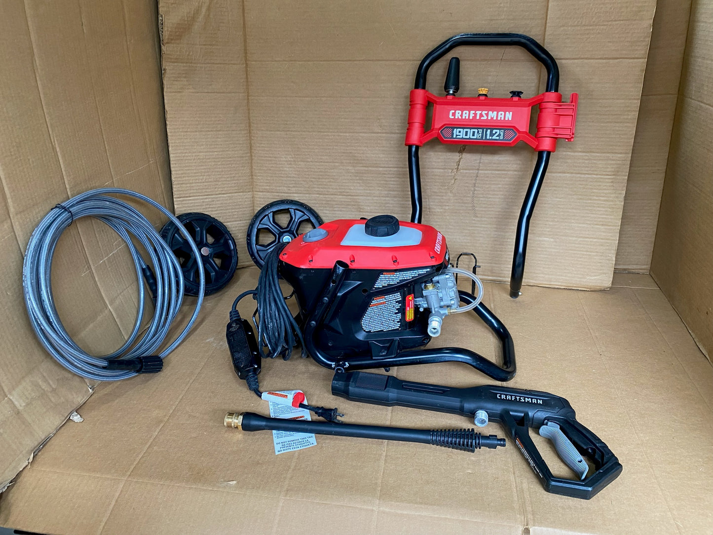 CRAFTSMAN 1900PSI Electric Cold Water Pressure Washer, 1.2-GPM