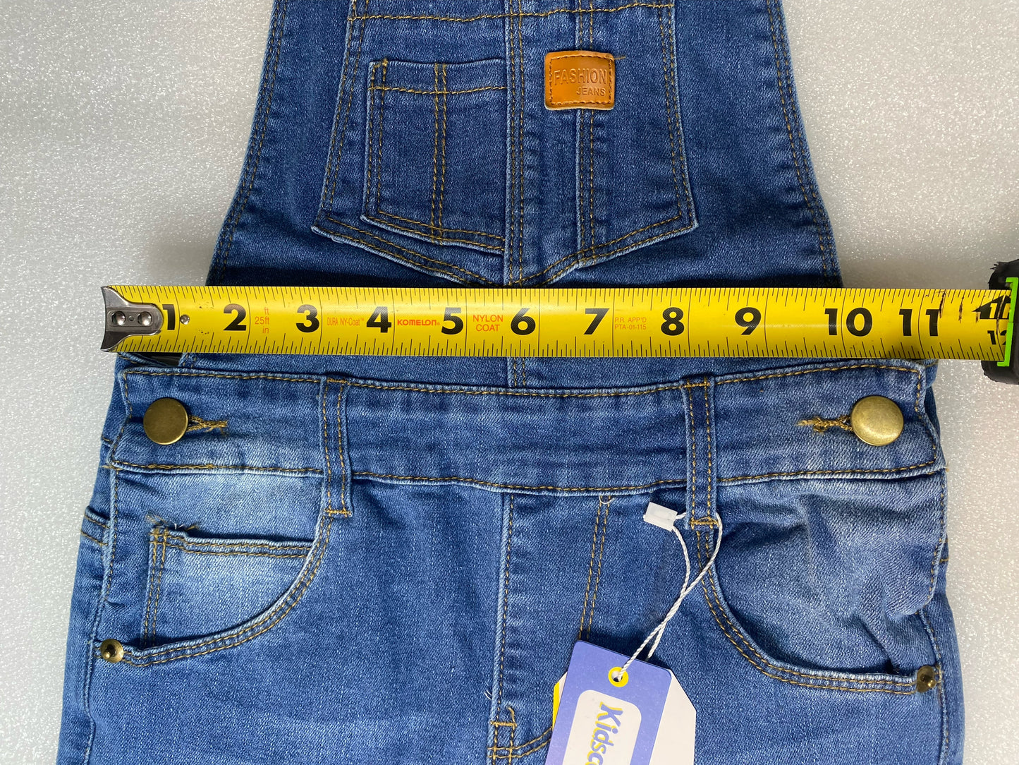 New Kidscool Space Size 5-6 Child Denim Slim Pants Jeans Overalls, Light Blue