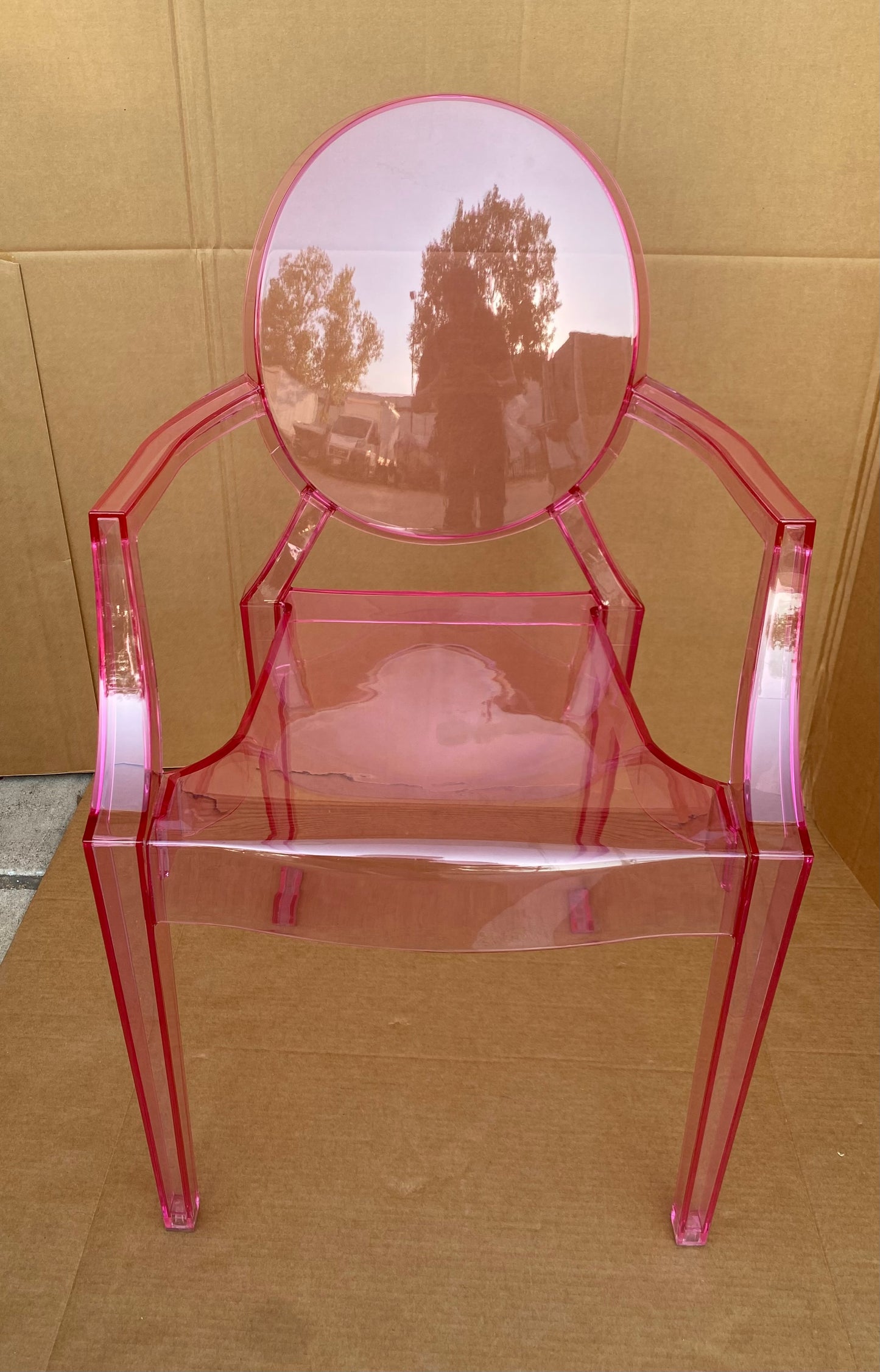 New Other Modway 36” Casper Pink Plastic Dining Arm Rest Chair With Gloss Finish